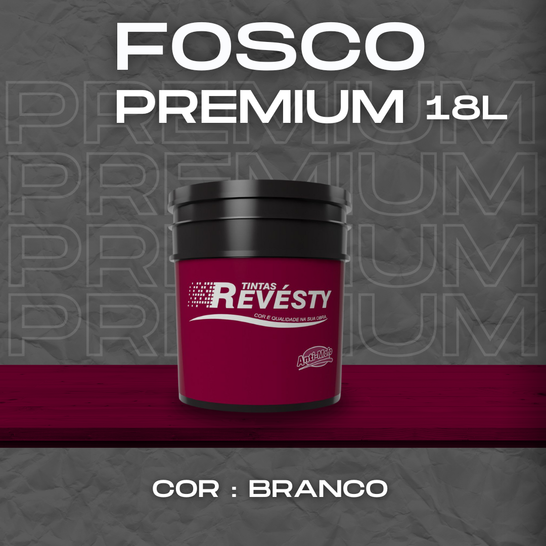 Tinta Acrílica Fosco Premium 18L - Revesty