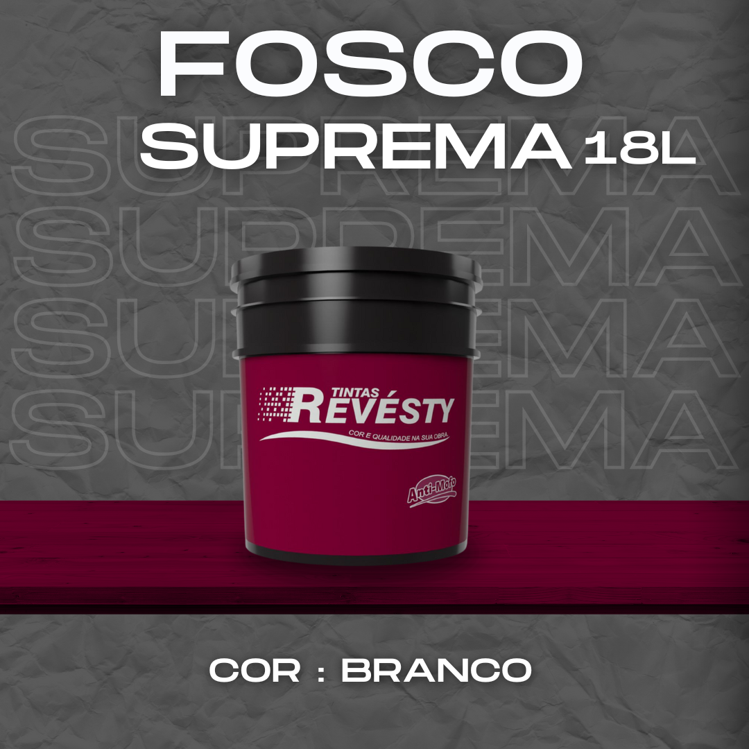 Tinta Acrílica Fosco Suprema 18L - Revesty